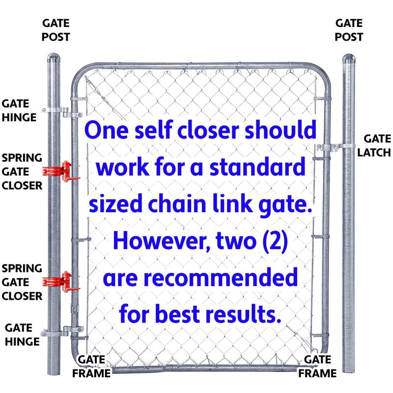 Jake Sales 1-7/8" (2") x 1-3/8" Durable Chain Link Spring Loaded Gate Closer. - Image 5